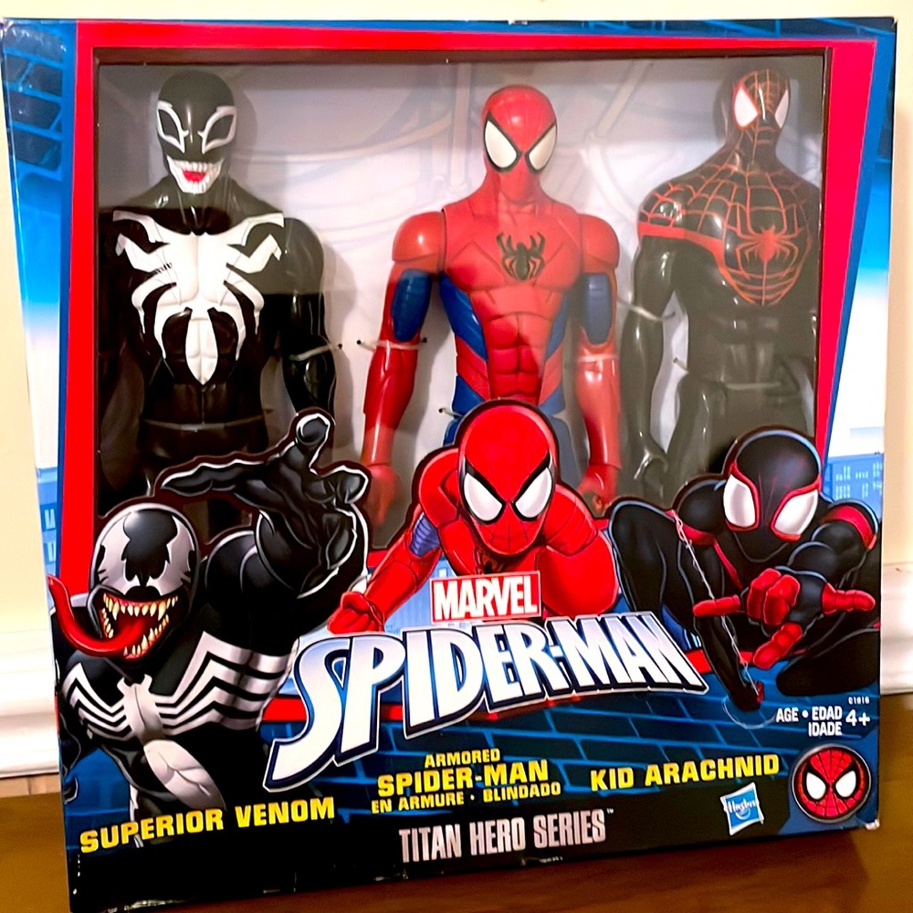 marvel titan hero series 3 set: kid
arachnid, superior venom, spider-man